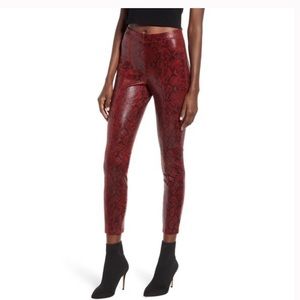 Blank NYC Red Snake Pants / Leggings